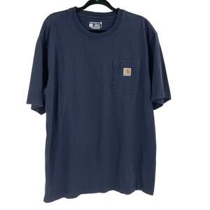 Carhartt Loose Fit Navy Blue Pocket Tee Men’s Large